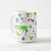 パッソーバー·セダー·マツァ·ワイン·カカラフルエル予測できなズ コーヒーマグカップ (正面左)