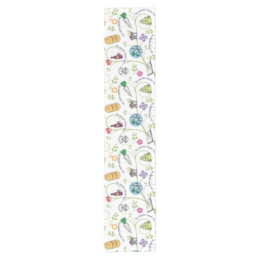 パッソーバー·セダー·マツァ·ワイン·カカラフルエル予測できなズ ショートテーブルランナー (正面)