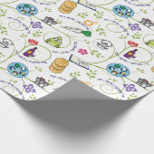 パッソーバー·セダー·マツァ·ワイン·カカラフルエル予測できなズ ラッピングペーパー (角)