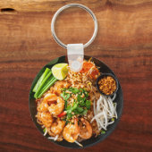 パッタイヌードル料理のテーマのプロモーション キーホルダー (正面)