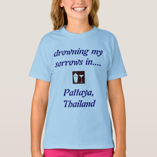 パッタヤー、タイの飲むワイシャツ! Tシャツ (正面)