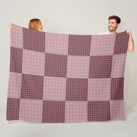 パッチが適用された波状のバラ/バラ-金ゴールドプレート フリースブランケット (インサイチュ)