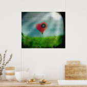 パッチされたハートのメモリ ポスター (キッチン)