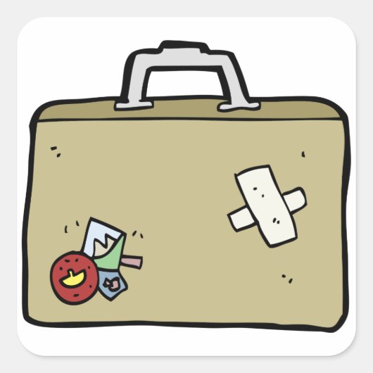 パッチされた荷物のステッカー スクエアシール (正面)