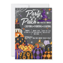 パッチでのパーティーハロウィン招待状