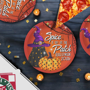 パッチでパーティーハロウィンランチ用紙皿 ペーパープレート