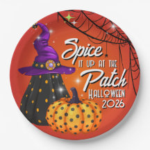パッチでパーティーハロウィンランチ用紙皿