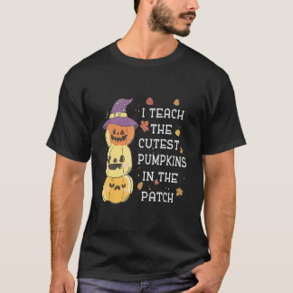 パッチで一番かわいいカボチャを教えるハロウィン Tシャツ