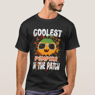 パッチで一番クールなカボチャのトドラー・ボーイズ・ハーフパンツ Tシャツ