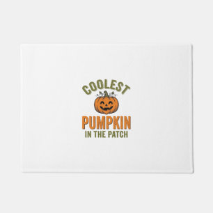 パッチで一番クールなカボチャ ヴィンテージ ハロウィン デザイン ドアマット