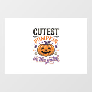 パッチで一番可愛いカボチャのハロウィンTシャツデザイン ウィンドウサイン