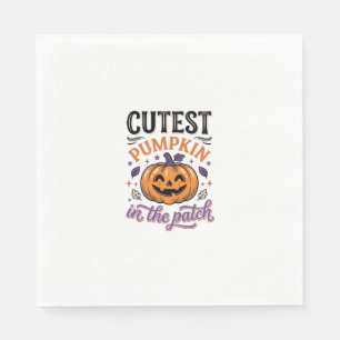 パッチで一番可愛いカボチャのハロウィンTシャツデザイン スタンダードランチョンナプキン