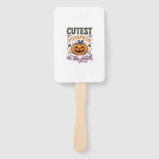 パッチで一番可愛いカボチャのハロウィンTシャツデザイン ハンドファン