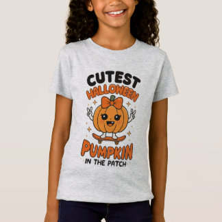 パッチで一番可愛いカボチャ – かわいいハロウィン Tシャツ