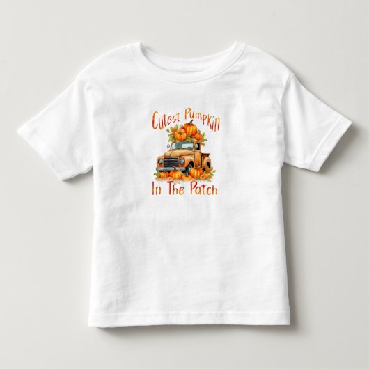 パッチで一番可愛いカボチャ トドラーTシャツ (正面)