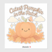 パッチで一番可愛いカボチャ ハロウィンの秋 シール (シート)