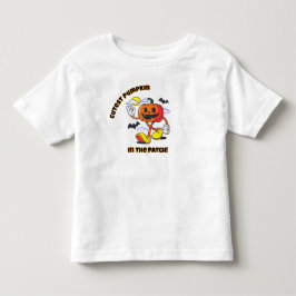パッチで一番可愛いカボチャ!ハロウィンTシャツ トドラーTシャツ