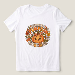 パッチで一番可愛いカボチャ 女性用 秋のTシャツ トライブレンドＴシャツ