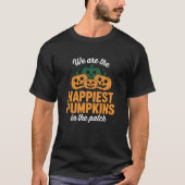 パッチで一番幸せなカボチャ ハロウィン Tシャツ (正面)