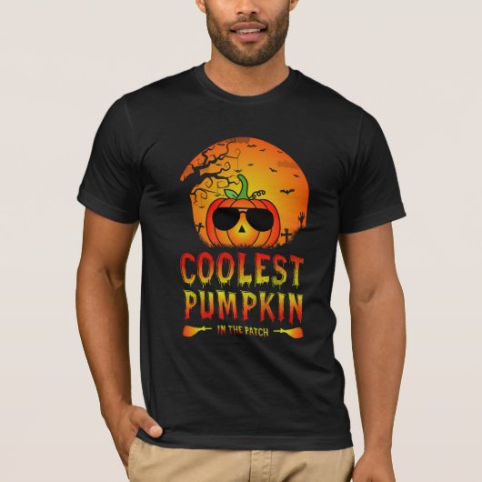 パッチで最もかっこいいかぼちゃ Tシャツ (正面)