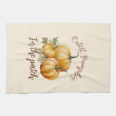 パッチで最もキュートなカボチャ キッチンタオル (横)