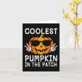 パッチで最もクールなパンプキン楽しい男の子女の子キッズH カード (黄色い花)