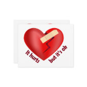 パッチで治った壊れた心と人生の名言 ノートカード (正面/裏面インサイチュ)