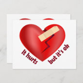 パッチで治った壊れた心と人生の名言 ノートカード (正面/裏面)