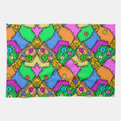 パッチとボタンのハロウィン キッチンタオル (横)