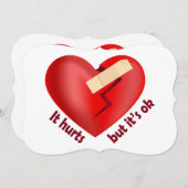 パッチとライフ引用文で癒された壊れたハート (正面/裏面)