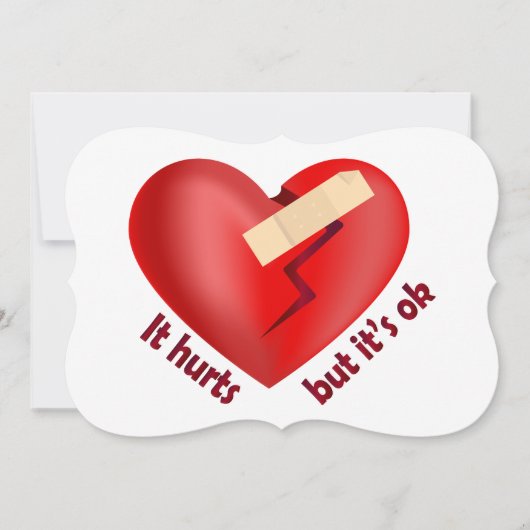 パッチとライフ引用文で癒された壊れたハート (正面)