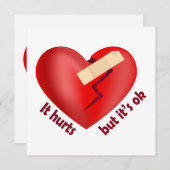 パッチとライフ引用文で癒された壊れたハート (正面/裏面)