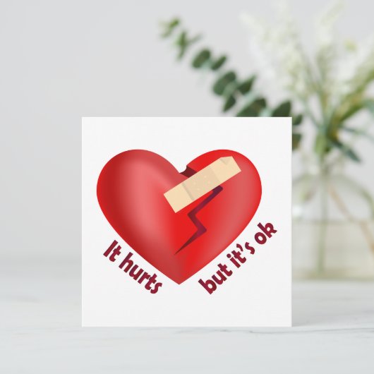 パッチとライフ引用文で癒された壊れたハート (スタンド正面)