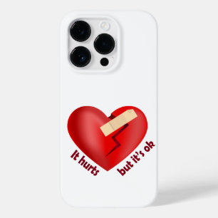 パッチとライフ引用文で癒された壊れたハート Case-Mate iPhone 14 PROケース