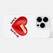 パッチとライフ引用文で癒された壊れたハート Case-Mate iPhoneケース (裏面 (横))