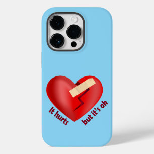 パッチとライフ引用文で癒された壊れたハート Case-Mate iPhone 14 PROケース
