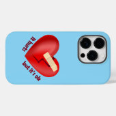 パッチとライフ引用文で癒された壊れたハート Case-Mate iPhoneケース (裏面 (横))