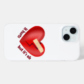 パッチとライフ引用文で癒された壊れたハート Case-Mate iPhoneケース (裏面 (横))