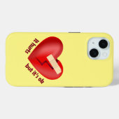 パッチとライフ引用文で癒された壊れたハート Case-Mate iPhoneケース (裏面 (横))