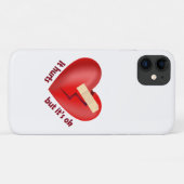 パッチとライフ引用文で癒された壊れたハート Case-Mate iPhoneケース (裏面(横))