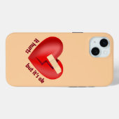 パッチとライフ引用文で癒された壊れたハート Case-Mate iPhoneケース (裏面 (横))