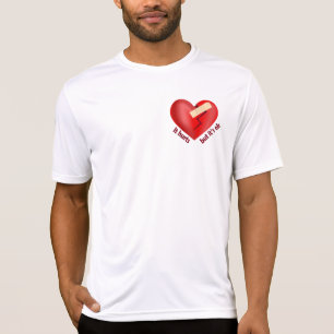 パッチとライフ引用文で癒された壊れたハート Tシャツ