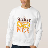 パッチのかわいい引用文で最も絹のようなカボチャおもしろい スウェットシャツ (正面)