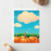 パッチのカボチャ ノートカード (正面/裏面インサイチュ)