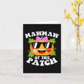 パッチのカボプキンマウマフハローウィーンファミリーのおもしろい カード (黄色い花)