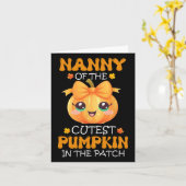 パッチのハロウィーンで最も可愛いカボチャの乳母 カード (黄色い花)