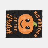 パッチのビッグブラザー – パンプキンファミリーハロウィー フリースブランケット (正面(横))