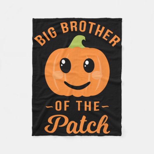 パッチのビッグブラザー – パンプキンファミリーハロウィー フリースブランケット (正面)