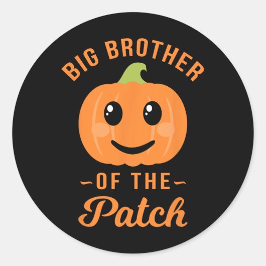 パッチのビッグブラザー – パンプキンファミリーハロウィー ラウンドシール (正面)