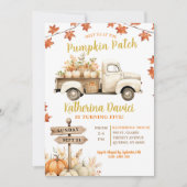 パッチのマップルリーフの誕生日ガール 招待状 (正面)